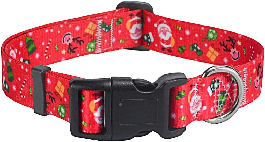 Festive Christmas Dog Collar – Premium Adjustable Holiday Collar for Dogs, Cute Seasonal Pet Collar for Small to Large Breeds