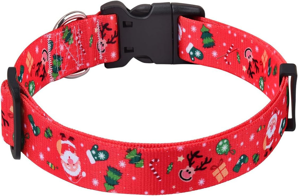 Festive Christmas Dog Collar – Premium Adjustable Holiday Collar for Dogs, Cute Seasonal Pet Collar for Small to Large Breeds
