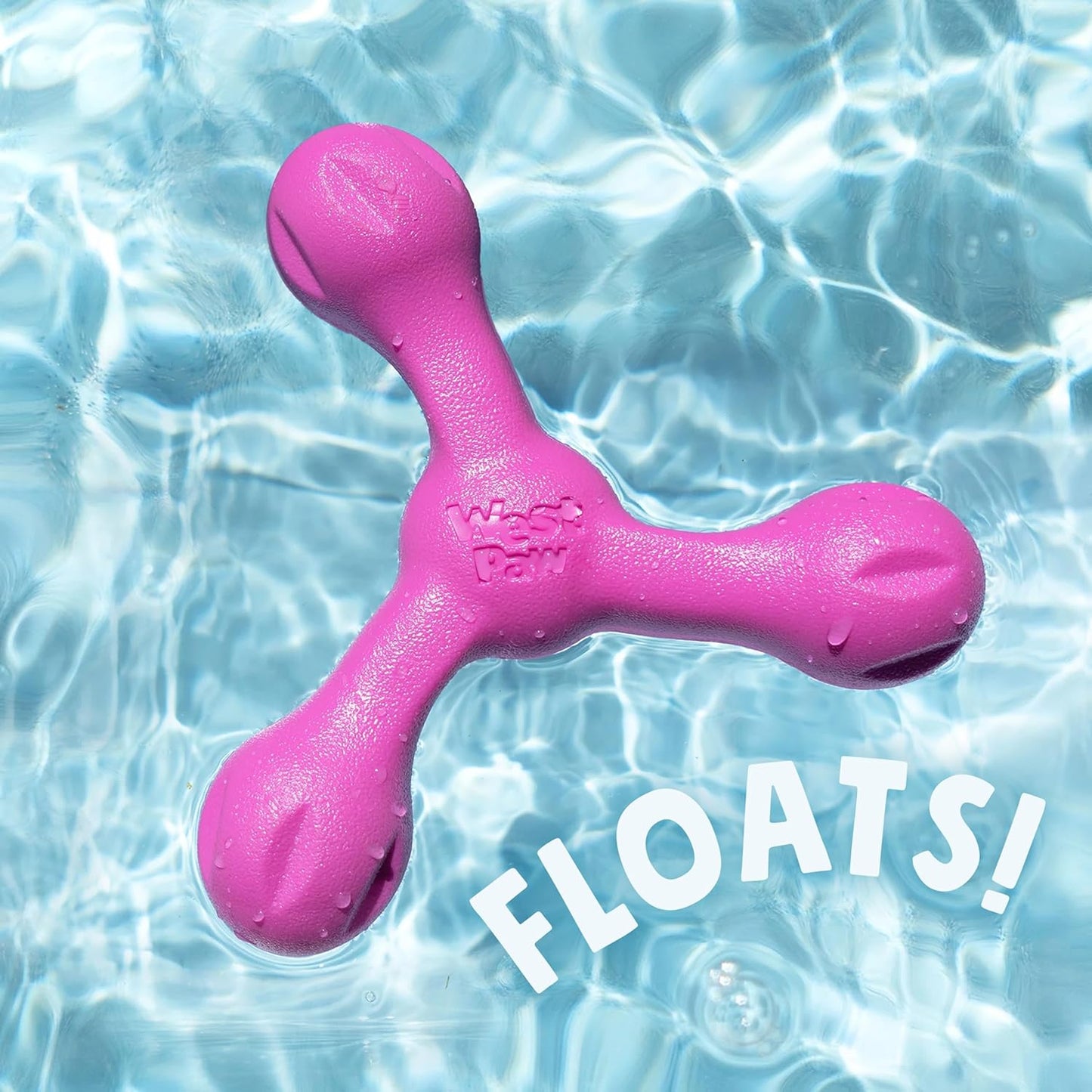 AirFlex Tug Stick™ – Durable, Bouncy Dog Chew & Fetch Toy – Hollow, Squishy Interactive Toy for Dogs, Puppies – for Chewing, Catch, Carry, Fetch, Dishwasher Safe, Latex-Free, Large 8.5", Aqua Blue