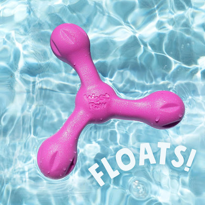 AirFlex Tug Stick™ – Durable, Bouncy Dog Chew & Fetch Toy – Hollow, Squishy Interactive Toy for Dogs, Puppies – for Chewing, Catch, Carry, Fetch, Dishwasher Safe, Latex-Free, Large 8.5", Aqua Blue